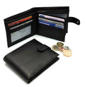 Mens Leather Wallet RFID Blocking Soft Genuine Card Slots Id Window Coin Pocket